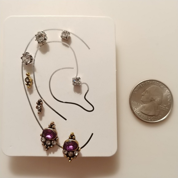 🍰🆕 12pcs Gold & Silver Boho Earrings & Cuff Set - Picture 7 of 8